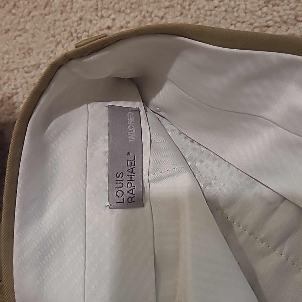 Louis Raphael Cream Trousers Men Size 34x30